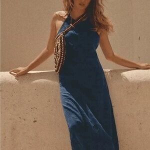 Zara Beaded Linen Blend Dress